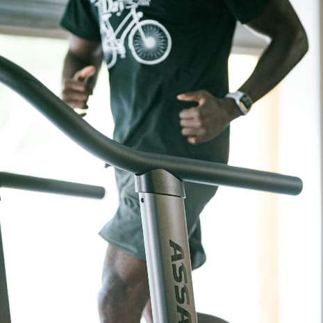 Man warming up